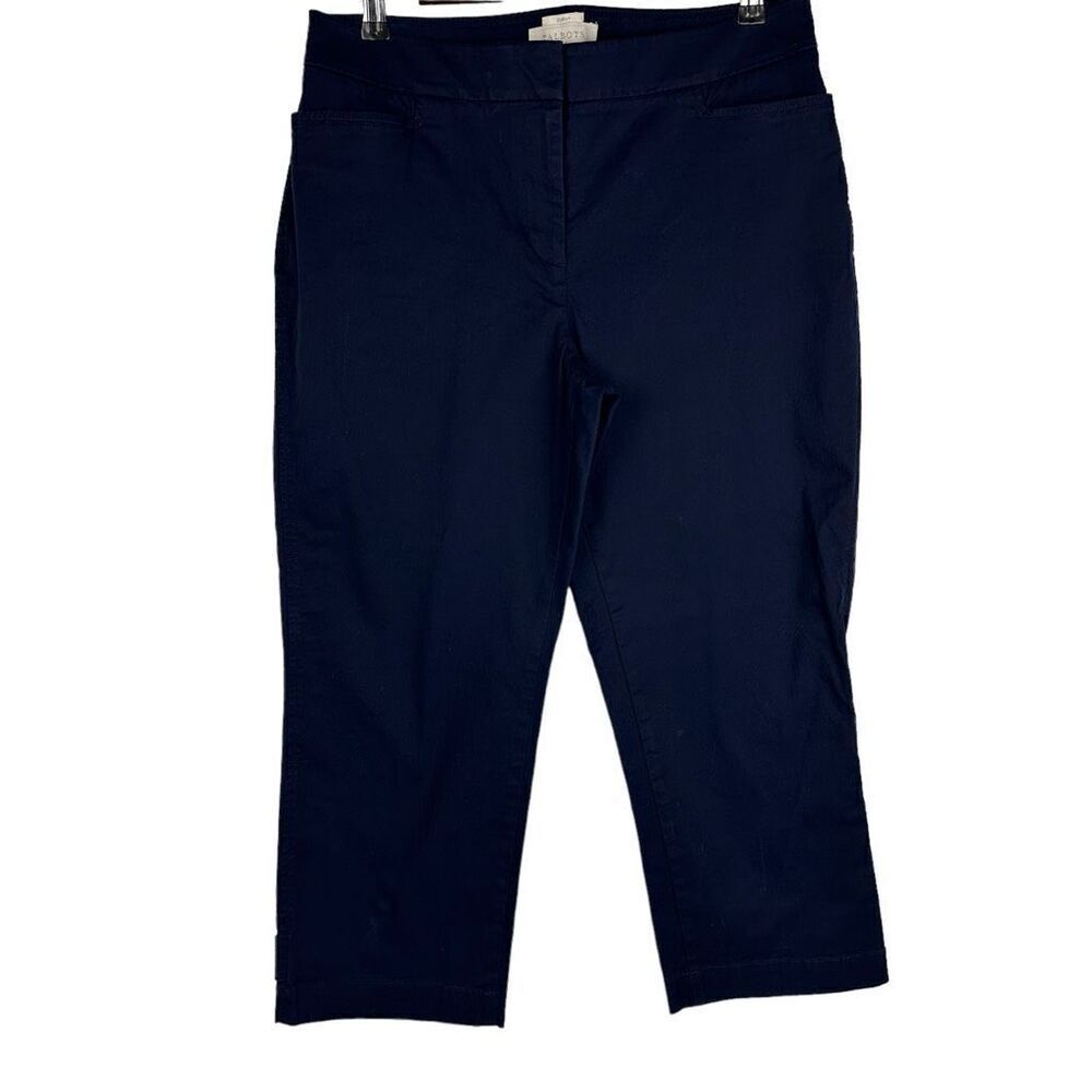 Talbots Navy Curvy Crop Pant size 10